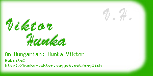 viktor hunka business card